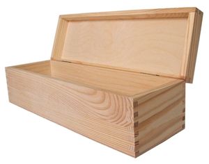 Boîte cadeau en bois naturel pour bouteille de vin, pour un emballage haut de gamme, le stockage, le transport et les occasions spéciales élégantes. - Product Image 3