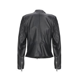 Chaqueta de Motociclista de Moda para Mujer, Chaqueta con Estampado PU de Invierno, Chaqueta de Cuero para Mujer con Cuello Alto y Logotipo Personalizado de Primera Calidad - Product Image 5