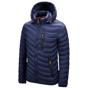Veste d'hiver rembourrée en duvet avec capuche, légère et chaude, en nylon, pour homme, avec logo personnalisé, pour l'extérieur - Product Image 6