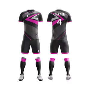 Maillot de football respirant à motif 3D imprimé par sublimation personnalisé avec numéro et logo frontal pour ensembles d'uniformes de football pour hommes adultes - Product Image 6