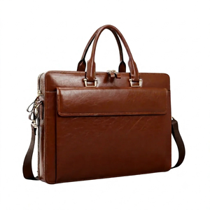 Sac bandoulière simple pour homme en cuir véritable classique B S International, imperméable, écologique, durable, marron - Product Image 5
