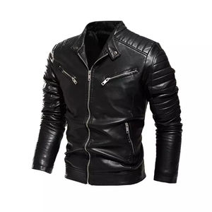 Veste en cuir pour homme, nouvelle mode, coupe-vent, en vente - Product Image 2