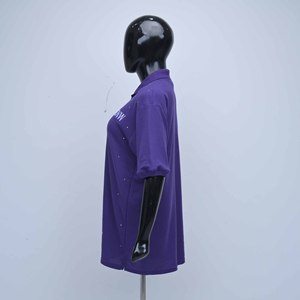 For <b>Women's</b> for <b>Shirt</b> Short <b>Sleeve</b> Solid Color NCNW Logo Casual Breathable Eco-Friendly Quick Dry Jersey Polyester Summer Loose - Product Image 4