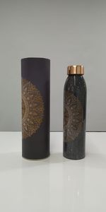 Botella de Agua de Cobre RUBET con Tapas, Diseño Bohemio, Roja, Portátil, para Viajes - Product Image 2