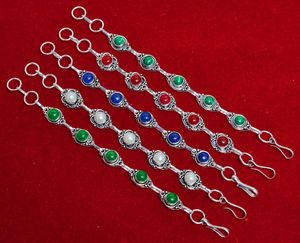 Pulseras de diseño con múltiples piedras preciosas, chapadas en plata 925, hechas a mano, para mujer, venta al por mayor. - Product Image 2