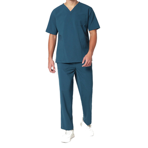 Unisex Cotton Worsted Fabric Scrub Uniform Medical <b>Doctor</b> <b>Set</b> OEM Factory Custom Logo Design Hospital Clothing Needle Detection - Product Image 1