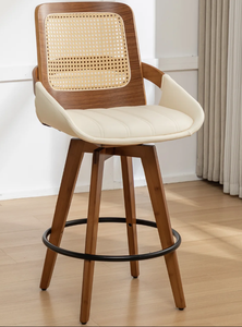Mid-century <b>bar</b> chair Modern <b>Bar</b> <b>Stools</b> Adjustable <b>Swivel</b> <b>Bar</b> Chairs Height Kitchen Counter Dining Chairs Home Office Furniture - Product Image 6