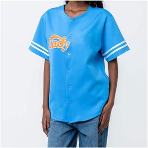 Camiseta Deportiva Personalizada al por Mayor, Camiseta de Béisbol Personalizada con Diseño Personalizado, Camiseta de Softbol de Malla de Poliéster para Adultos, Camiseta de Mujer con Botones - Product Image 1