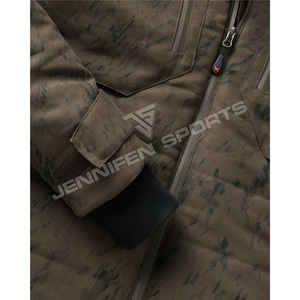 Veste et pantalon de chasse d'hiver pour homme, écologiques, coupe-vent, camouflage, col montant, évacuation de l'humidité, fermeture éclair sur le devant - Product Image 4