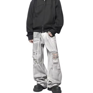 Jeans Nouveauté Printemps Vente Directe Usine Coupe Droite Ample Couleur Unie Décontracté Respirant Séchage Rapide Imperméable Écologique - Product Image 6