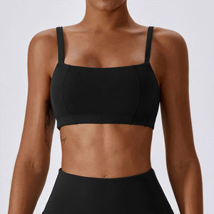 Soutien-gorge de sport pour femme, design unique personnalisé, couleur unie, sans manches, vente chaude, logo personnalisé, respirant, séchage rapide - Product Image 6