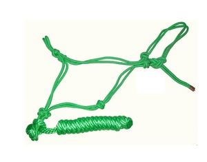 Cabestro de caballo con logotipo personalizado con cuerda trenzada duradera Estilo ecuestre Sillín occidental Cabestro de caballo duradero con logotipo personalizado - Product Image 1