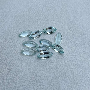 7mm 14mm naturel aigue-marine à facettes Marquise forme pierre précieuse en vrac pour la fabrication de bijoux en vrac prix abordable pierre du fournisseur - Product Image 2