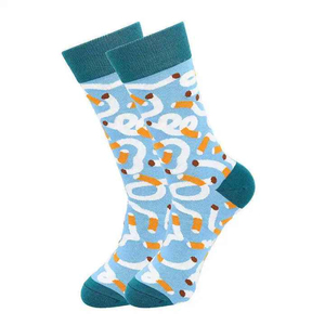Calcetines de Algodón Coloridos y Atrevidos, Diseño Moderno, Transpirables y Elegantes para Ropa Urbana, Casual y Diaria, para Invierno, de Caña Alta - Product Image 5