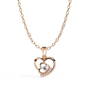 สร้อยคอทองคำแท้ 14K ประดับเพชรเลี้ยงในห้องปฏิบัติการทรงบริลเลียนต์ รับรองโดย IGI จี้โรแมนติกสำหรับเจ้าสาว งานแต่งงาน เครื่องประดับชั้นดี ของขวัญ - Product Image 4