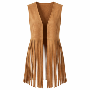 Venta al por mayor de chalecos largos de gamuza para mujer - Estilo casual, proveedor OEM y mayorista - Product Image 1