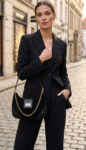 Black SUEDE Shoulder Bag Women <b>Crossbody</b> Handbag Underarm <b>Purse</b> Fashion Daily Use - Product Image 5