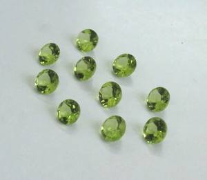 Piedra preciosa de peridoto redonda de 6 mm - Gemas sueltas de peridoto facetadas - Piedras talladas de calidad excepcional disponibles a precio de mayoreo - Product Image 2