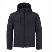 Veste bomber à capuche en softshell pour homme Nexfit Athletics, col montant, fermeture éclair, coupe-vent, respirante, séchage rapide, décontractée, hiver