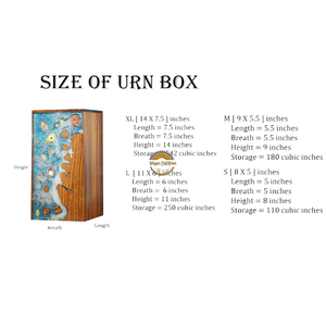 Urna Rectangular de Madera Hecha a Mano con Diseño de Resina de Olas Oceánicas, Urna de Cremación Única de AYAANS - Product Image 1