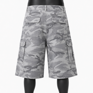 Pantalones Cortos de Mezclilla Camuflados Personalizados para Hombre, Corte Holgado, Fabricante OEM ODM - Product Image 2