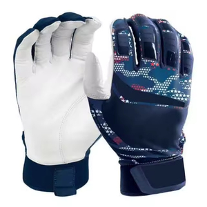 High Quality <b>Top</b>-Notch Baseball Batting Gloves Leather Breathable Comfortable Customizable OEM Service Sale Adults Ambidextrous - Product Image 4