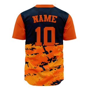 เสื้อเบสบอลแบบซับลิเมชั่นเต็มตัวสำหรับเด็ก ระบายอากาศได้ดี ชุดเบสบอลแบบกำหนดเอง เสื้อซอฟต์บอล ราคาขายส่ง - Product Image 2