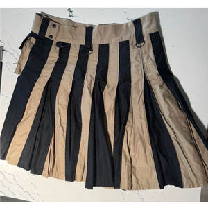 กิ๊ตสก็อตหญิงคุณภาพสูง สีแทน/ดำ/กากี ผ้าฝ้าย มีกระเป๋าคาร์โก้ ขายส่งจากโรงงาน - Product Image 3