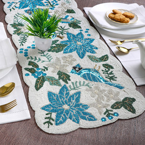 พรมปูรองจานผ้าปูรองจานผ้าปูรองจานผ้าปูรองจานแฟนซีตกแต่งงานคริสต์มาสทำมือสำหรับงานแต่งงาน - Product Image 2
