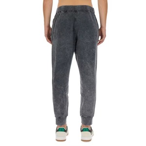 Pantalones de chándal de algodón de pierna recta con diseño desgastado High Street para hombre, efecto descolorido por el sol y lavado ácido. - Product Image 4