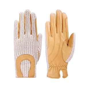 Guantes de Equitación, Diseño de Cuero Duradero y Cómodo, Agarre Antideslizante, Cierre Ajustable con Gancho y Bucle - Product Image 1