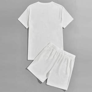 Conjunto de Pantalones Cortos Deportivos Transpirables de Algodón para Hombre, Conjunto de Camiseta y Pantalones Cortos de Verano, Nuevo Conjunto Casual para Hombre OEM - Product Image 5