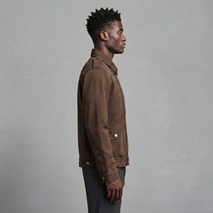 2026 <b>Custom</b> Fashion Men's Street Wear Vintage Washed Ripped Front <b>Denim</b> Breathable comfortable zipper <b>Jacket</b> for man - Product Image 2