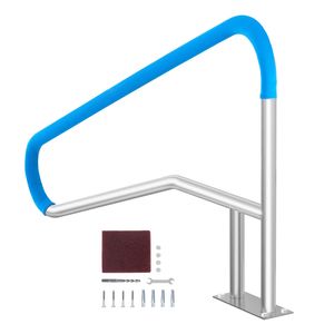 Barandilla de Acero Inoxidable para Piscina de 55 x 32 Pulgadas con Placa Base, Barandilla de Seguridad para Piscina Interior/Exterior, Herramientas y Accesorios para Piscina - Product Image 5