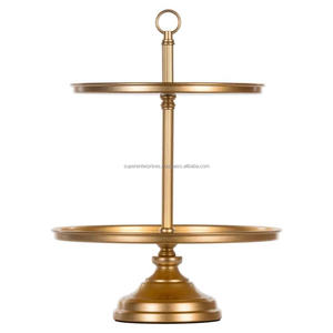 Soporte de pastel de temática dorada, decoración interior, diseño de acabado intenso para mesa de boda y fiesta, herramientas de decoración de pasteles - Product Image 1