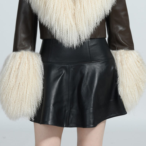 Falda de cuero sintético mini sexy de cintura alta para mujer, estilo club, tendencia de verano 2026 - Product Image 3