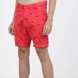 Pantalones Cortos Casuales para Hombre, Color Rojo Sólido, Cintura Elástica, Algodón, Verano, Chino, Cómodos, Transpirables, Secado Rápido, Uso Diario - Product Image 3