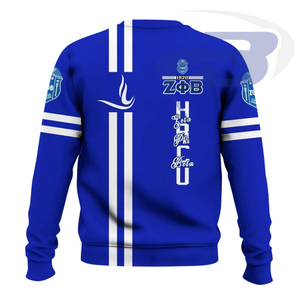 Sudadera con Cuello Redondo Zeta Phi Beta Sorority 1920, Sudadera Universitaria Azul Elegante de Primera Calidad para la Vida Griega, para Miembros de la Hermandad ZPB - Product Image 3