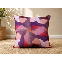 Housse de coussin imprimée 100% lin |   Housse de coussin décorative de luxe pour canapé, lit et salon