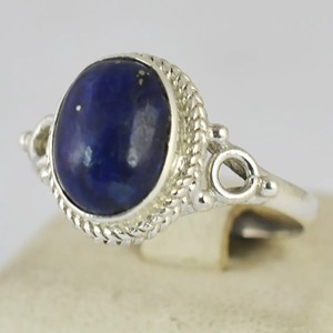 <b>Lapis</b> <b>Lazuli</b> <b>Ring</b> 925 Sterling Silver Handmade Boho Statement Promise Jewelry for Women Natural Oval Shape Gemstone Jewelry - Product Image 5