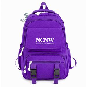 NCNW Sorority Backpack Stylish Bookbag Durable Cordura <b>Rucksack</b> <b>Fashion</b> Student Backpack Outdoor Hiking Daypack - Product Image 1