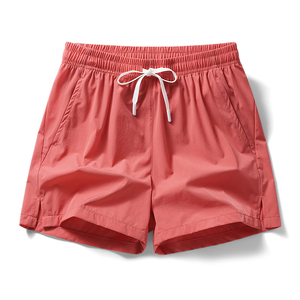 Shorts de plage pour hommes 100 % polyester, taille élastique unie, coupe ample, décontractés, séchage rapide, écologiques, pour le surf et les sports d'été - Product Image 5
