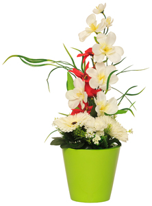 กระถางต้นไม้ทรงกลมขนาดเล็ก น้ำหนักเบา ทนทาน ทำจากไฟเบอร์กลาส ผิวมันเงา ทันสมัย เรียบเนียน เหมาะสำหรับปลูกต้นไม้ในร่มและกลางแจ้ง จาก KNT Creations - Product Image 2