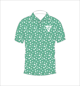 เสื้อโปโลผู้ชายลายจุดสีเขียวขาวแบบกำหนดเอง – เสื้อยืดกอล์ฟแขนสั้นพิมพ์ลายจุดเล็กๆ ทั่วตัว ระบายอากาศได้ดี เหมาะสำหรับใส่ลำลองในฤดูร้อน - Product Image 4
