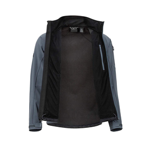 Chaqueta Softshell Personalizada para Hombre, Impermeable, Resistente al Viento, Color Gris Jaspeado, Uniforme Corporativo, Cuello Alto, Ropa de Trabajo para Exteriores, Abrigo de Negocios - Product Image 4