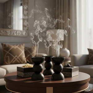 Nordic Triple Sphere Metal Incense Burner Minimalist Charcoal <b>Bakhoor</b> <b>Oud</b> Holder For Luxury Home Decor Use Office & Aromatherapy - Product Image 2