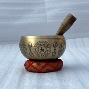 Evana High Quality <b>Tibetan</b> Brass <b>Singing</b> <b>Bowl</b> with Mallet and Cushion for Meditation and Therapy Home Decoration Sound <b>Bowl</b> - Product Image 2