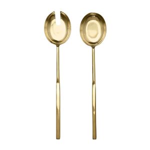 Commercial Heavy Duty Metal Stainless Steel Salad <b>Server</b> Set For Restaurant Hotel Banquet And Outdoor Catering Use - Product Image 2