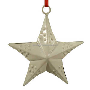 Feliz Navidad Artículo de fundición de hierro Acabado martillado Metal plateado Colgante único Adornos de aluminio decorativos Navidad - Product Image 2