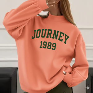 Haut décontracté ample et respirant à col montant pour femme, coupe oversize, style streetwear minimaliste à devant long, idéal pour le quotidien - Product Image 5